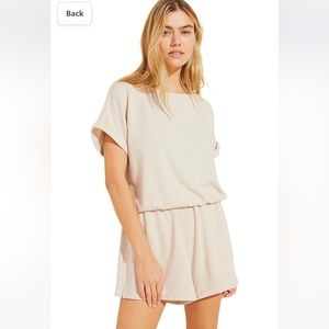 Eberjey Softest Sweats The Short Sleeve Top in Oatmeal Heather